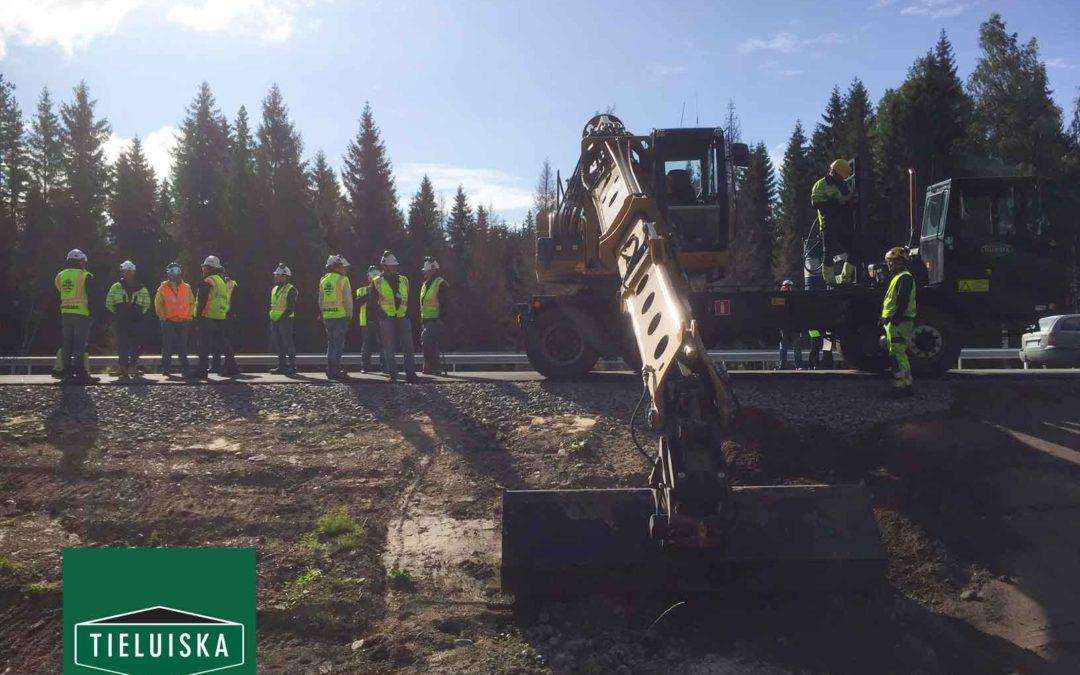 E18 Hamina-Vaalimaa työmaavierailulla