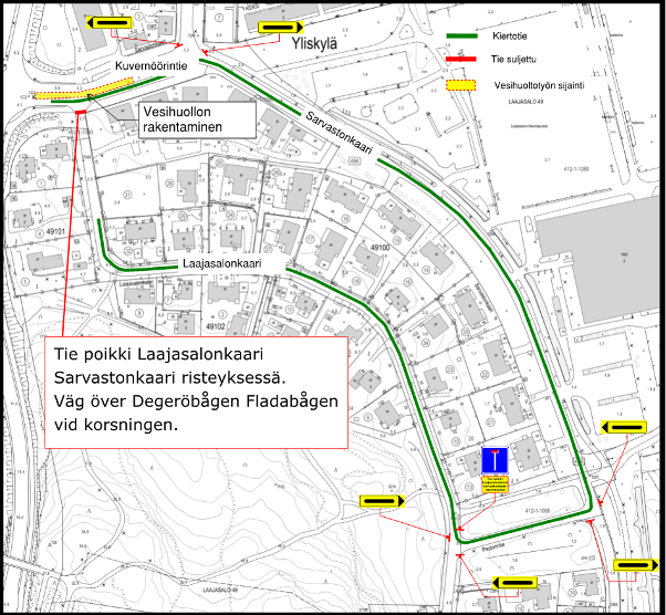 Kuva1_Laajasalonkaaren_sulkeminen autoja tiellä